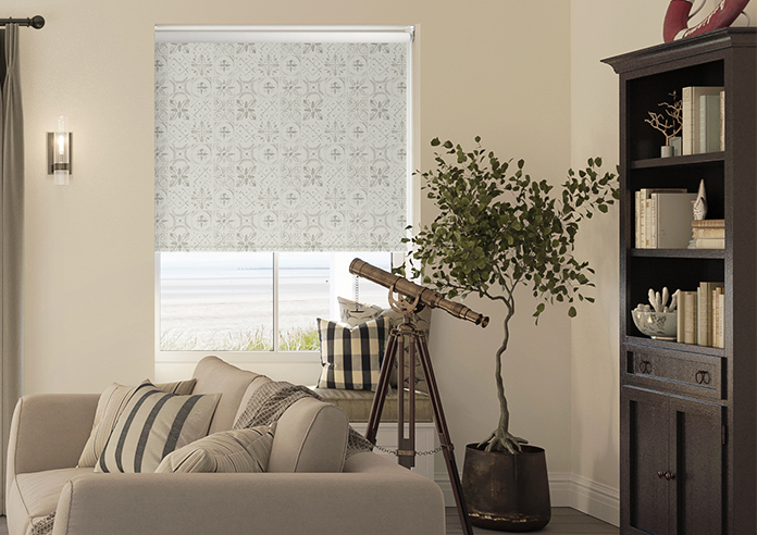 Moroccan Tiles, Isle Grey - Twist&Fit Roller Blind - Image 3
